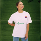 Lamela Mahd/Spotify FC Barcelona Fan Tee — Oversized Boxy Soccer T‑Shirt