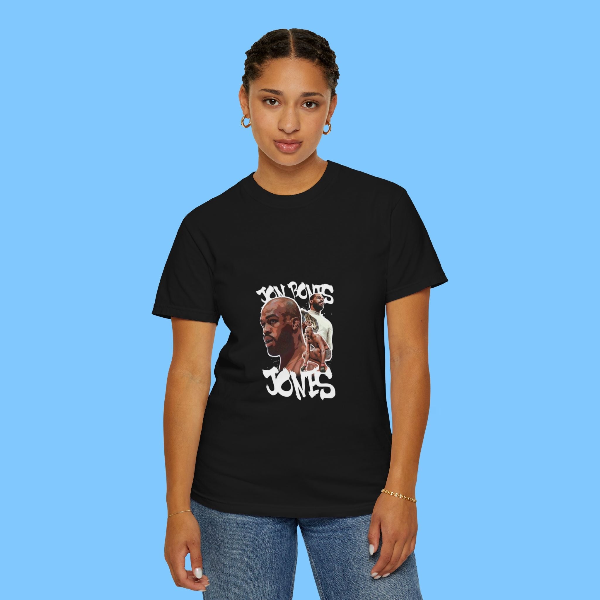 Jon Jones MMA Tribute T-Shirt — Cage Fighter Graphic Tee Printify
