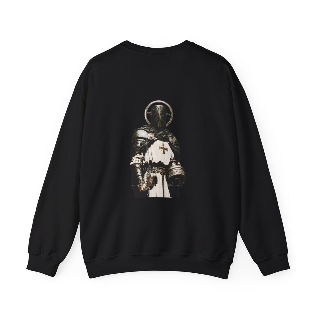 Knight Halo Crewneck Sweatshirt — Medieval Armor Graphic Sweatshirt
