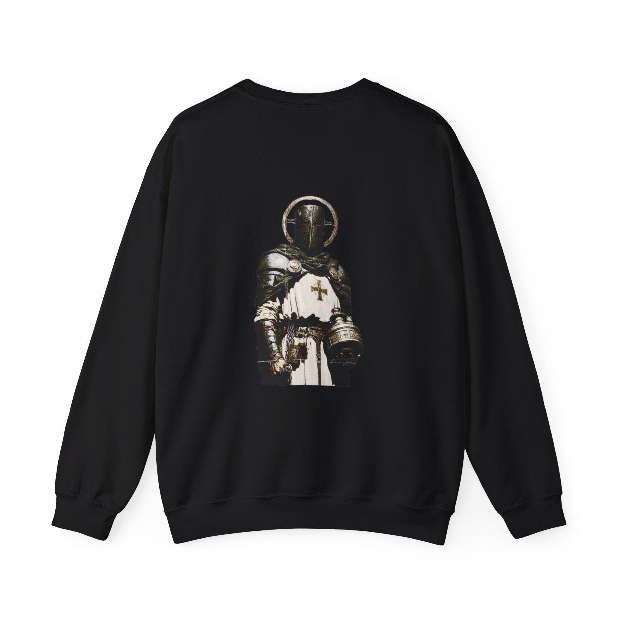 Knight Halo Crewneck Sweatshirt — Medieval Armor Graphic Sweatshirt