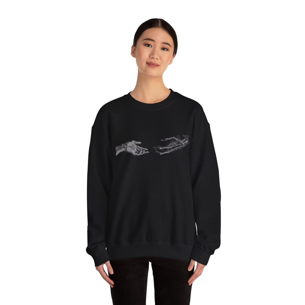 Knight Halo Crewneck Sweatshirt — Medieval Armor Graphic Sweatshirt