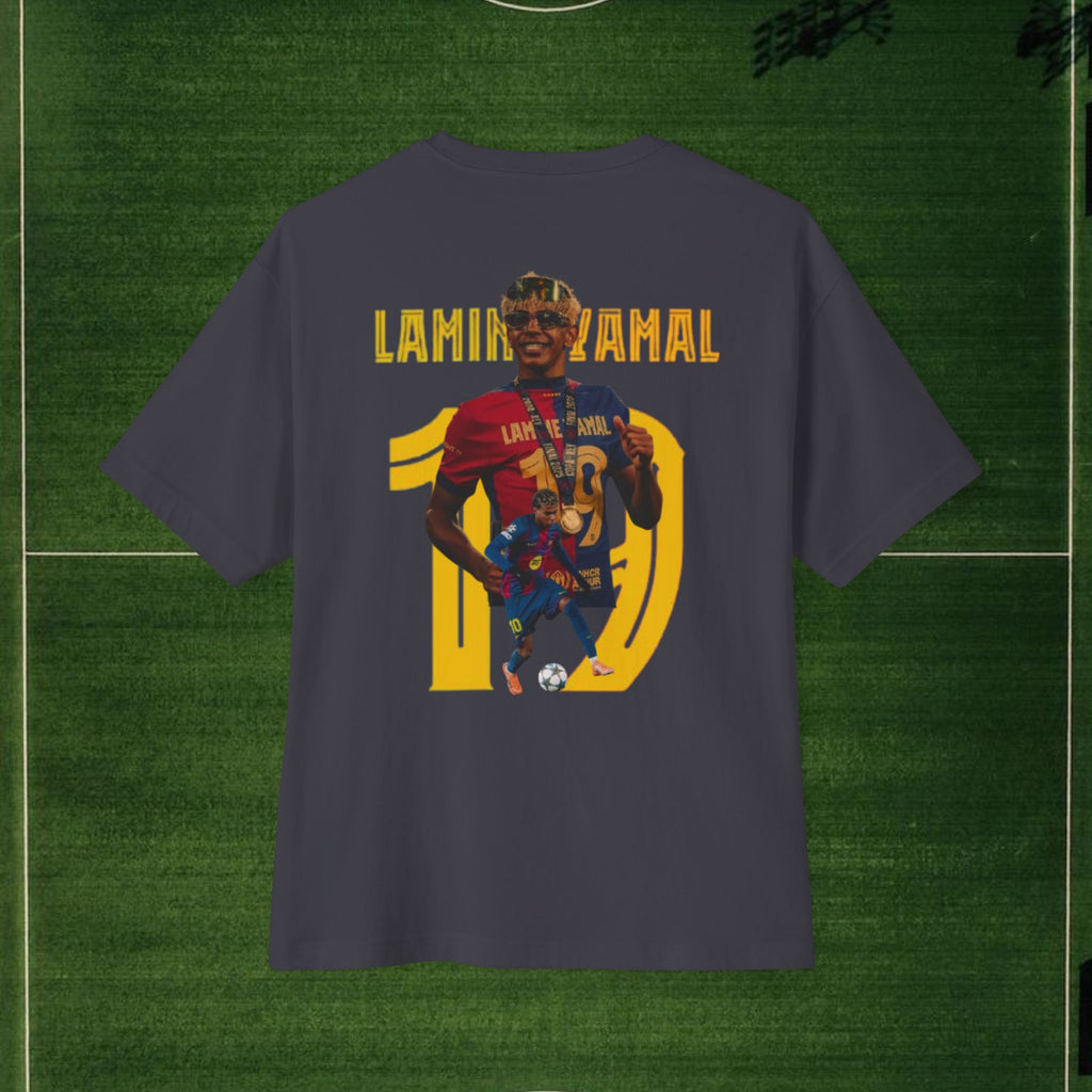 Lamela Mahd/Spotify FC Barcelona Fan Tee — Oversized Boxy Soccer T‑Shirt