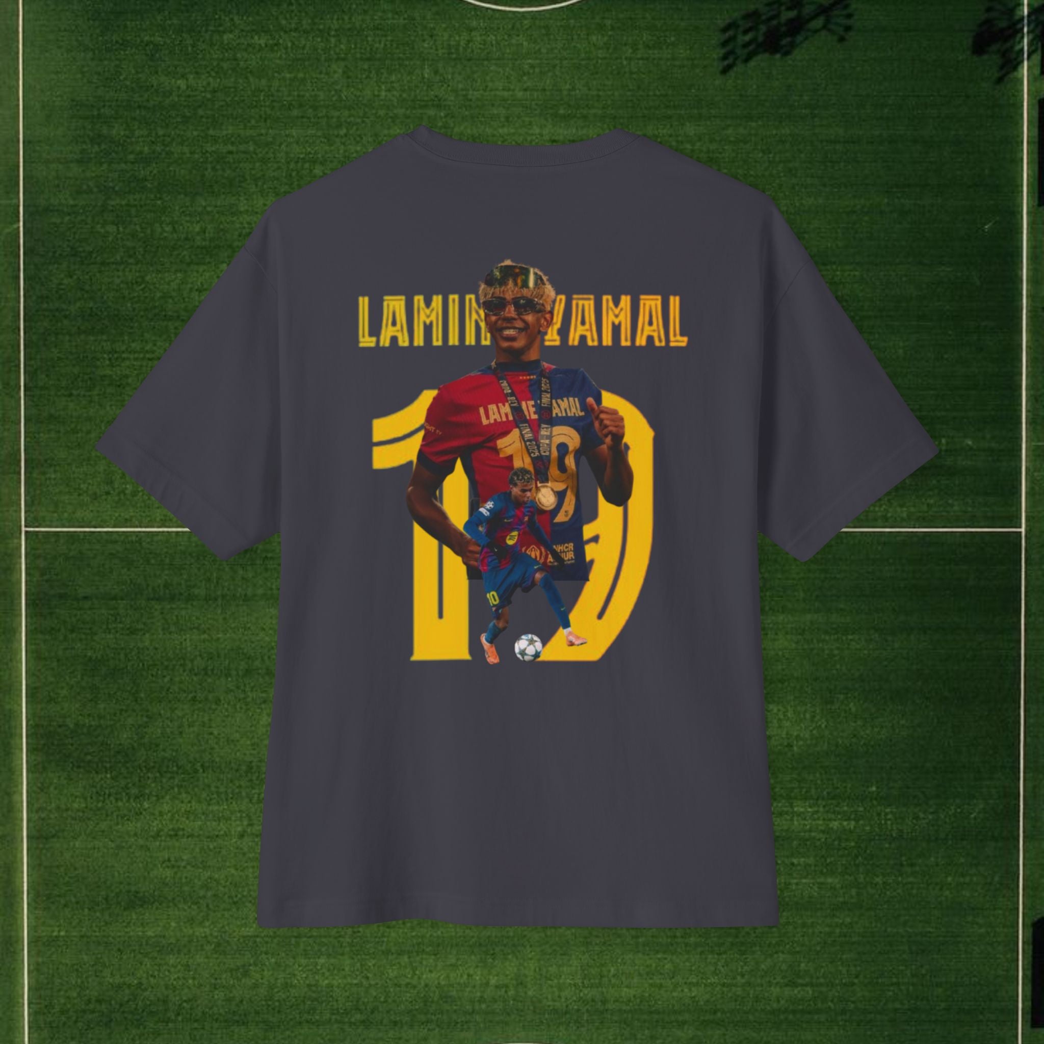 Lamela Mahd/Spotify FC Barcelona Fan Tee — Oversized Boxy Soccer T‑Shirt