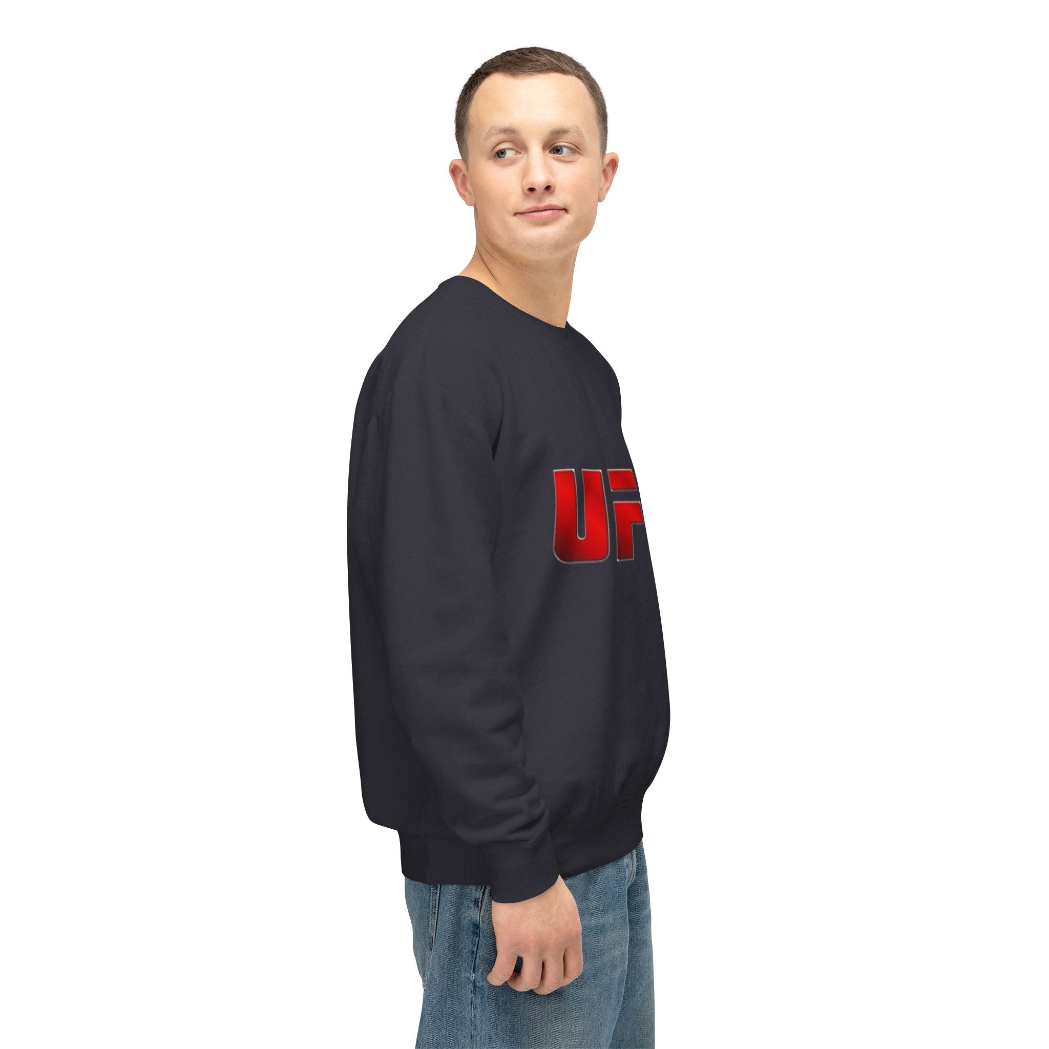 UFC Doctor Pigeon Crewneck Sweatshirt — Red UFC Logo Front