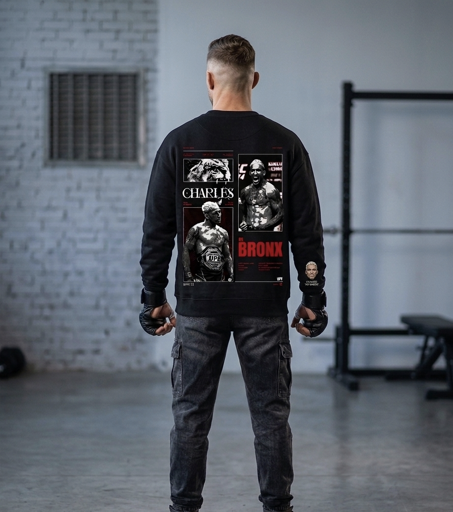 BJJ Bronx Crewneck Sweatshirt — Brazilian Jiu-Jitsu Fighter Graphic
