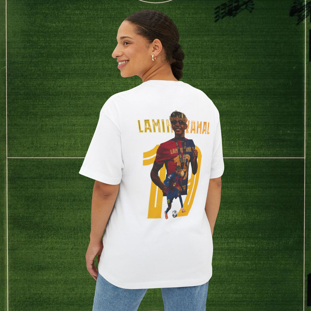 Lamela Mahd/Spotify FC Barcelona Fan Tee — Oversized Boxy Soccer T‑Shirt