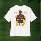 Lamela Mahd/Spotify FC Barcelona Fan Tee — Oversized Boxy Soccer T‑Shirt