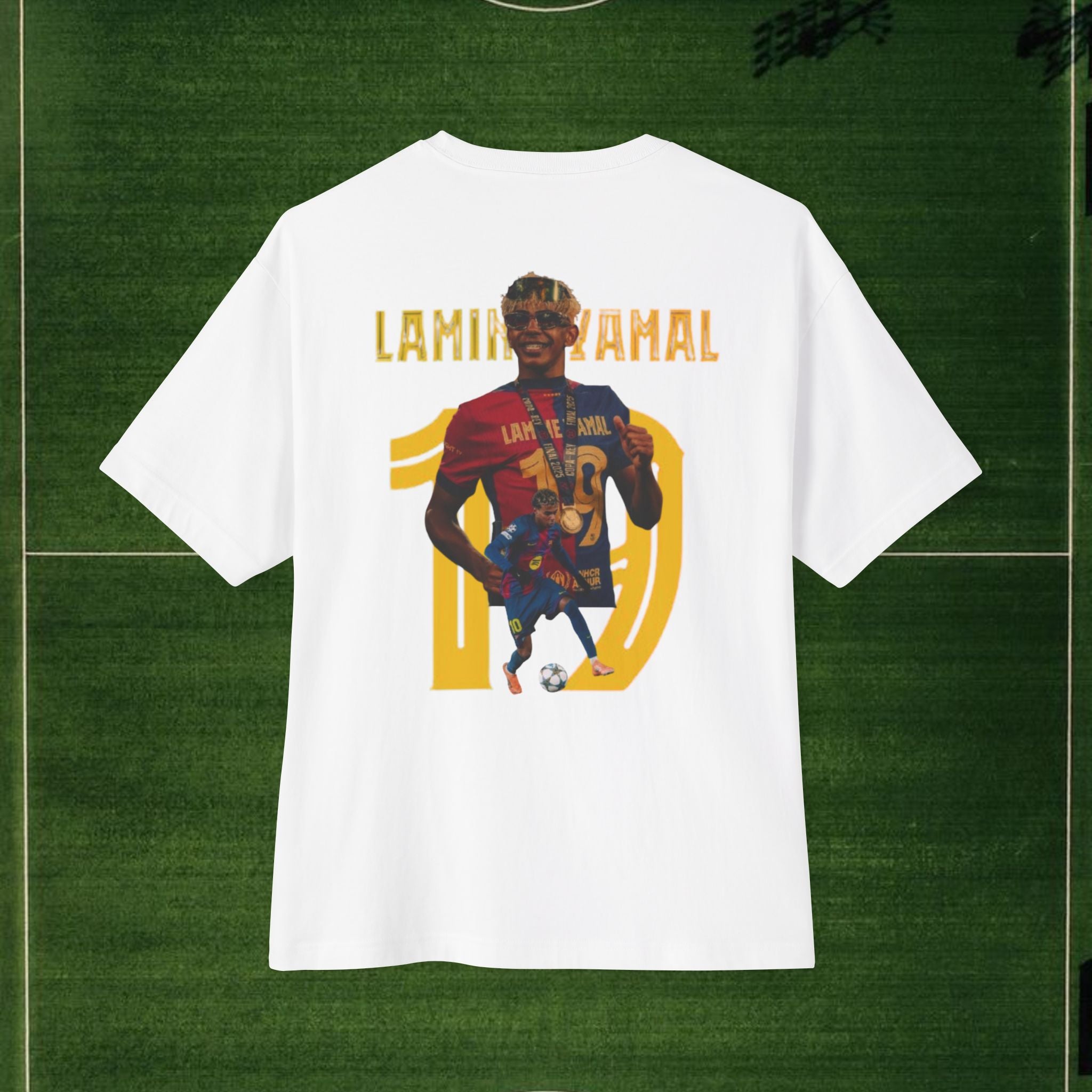 Lamela Mahd/Spotify FC Barcelona Fan Tee — Oversized Boxy Soccer T‑Shirt