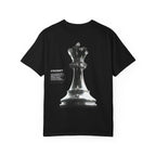 Chess Queen Graphic T-Shirt — Metallic 3D King/Queen Design