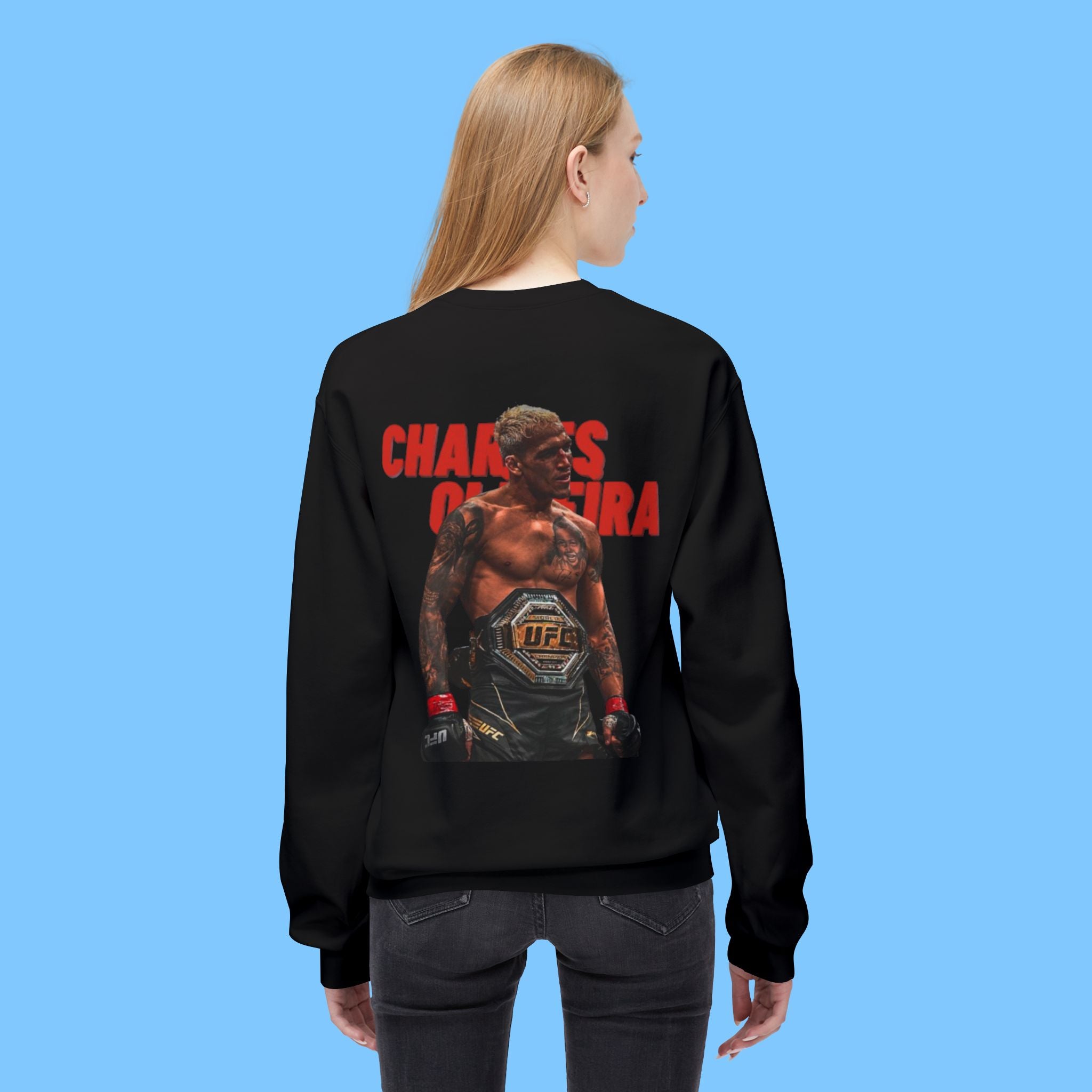 Charles Oliveira UFC Champion Sweatshirt — MMA Fighter Graphic Crewneck