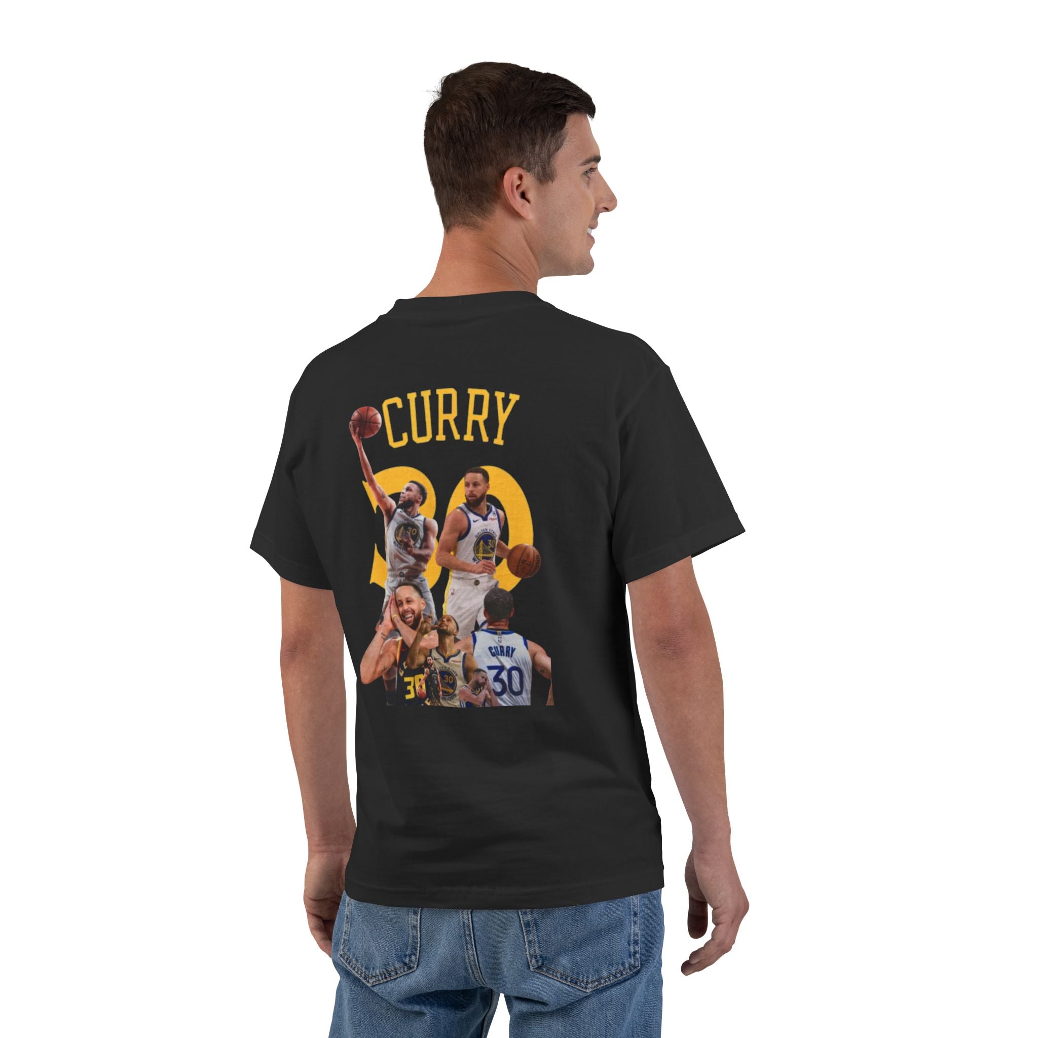 Basketball Legend T‑Shirt — 'Curry' Player Collage Back Print