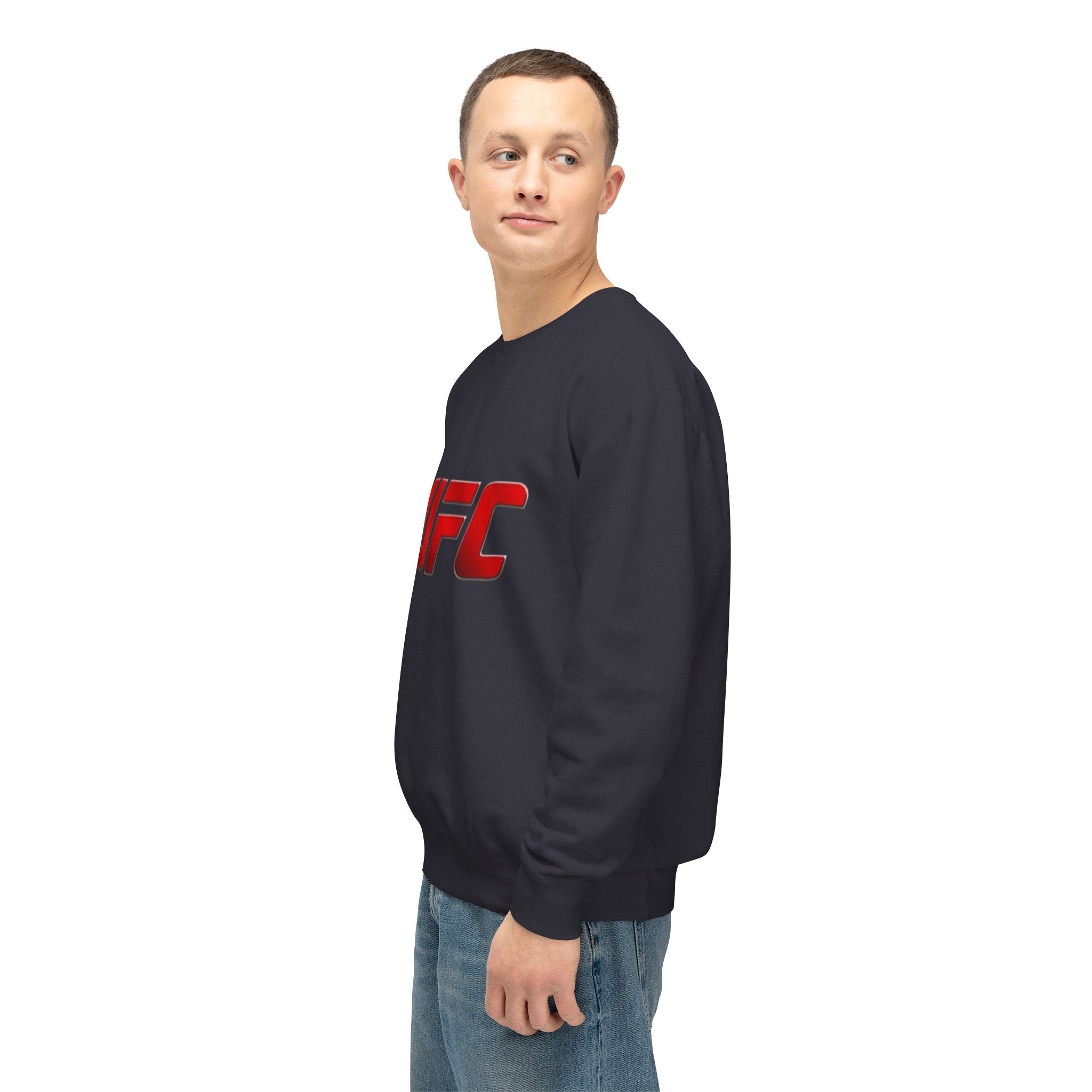 UFC Doctor Pigeon Crewneck Sweatshirt — Red UFC Logo Front