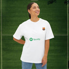 Lamela Mahd/Spotify FC Barcelona Fan Tee — Oversized Boxy Soccer T‑Shirt